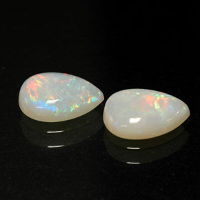 1.20 ct Multicolor Opal Gemstone, Opal Gem in Pear Cabochon Shape for Sale.