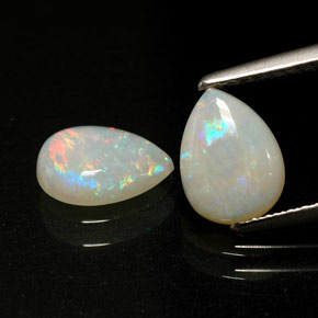1.20 ct Multicolor Opal Stone, Natural Opal in Pear Cabochon Shape for Sale