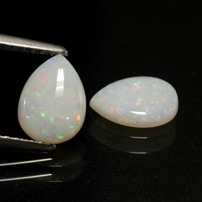 1.12 ct Multicolor Opal Stone, Natural Opal in Pear Cabochon Shape for Sale
