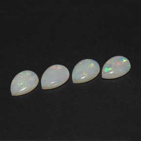 2.26 ct Multicolor Opal Gemstone, Opal Gem in Pear Cabochon Shape for Sale.