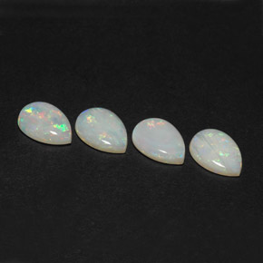 2.26 ct Multicolor Opal Stone, Natural Opal in Pear Cabochon Shape for Sale