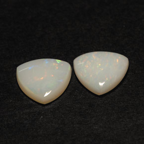 1.06 ct Multicolor Opal Gemstone, Opal Gem in Trillion Cabochon Shape for Sale.