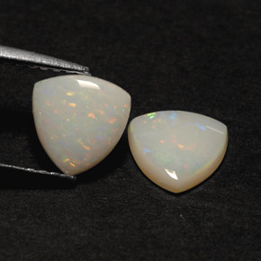 1.06 ct Multicolor Opal Stone, Natural Opal in Trillion Cabochon Shape for Sale