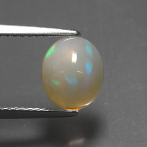 2.07 ct Multicolor Opal Gemstone, Opal Gem in Oval Cabochon Shape for Sale.