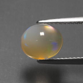 2.07 ct Multicolor Opal Stone, Natural Opal in Oval Cabochon Shape for Sale