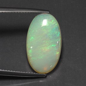 5.49 ct Multicolor Opal Stone, Natural Opal in Oval Cabochon Shape for Sale