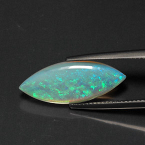 3.53 ct Multicolor Opal Stone, Natural Opal in Marquise Cabochon Shape for Sale