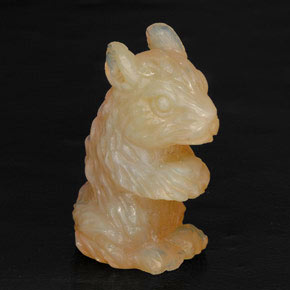 31.11 ct Multicolor Opal Gemstone, Opal Gem in Carved Mouse Shape for Sale.
