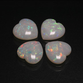 Opal Gemstone in 7 x 7 mm (calibrated) Size for Sale, Opal Stone in Multicolor Color