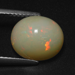 2.99 ct Multicolor Opal Gemstone, Opal Gem in Oval Cabochon Shape for Sale.