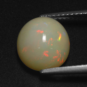 2.99 ct Multicolor Opal Stone, Natural Opal in Oval Cabochon Shape for Sale
