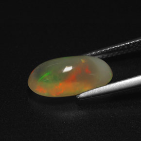 2.78 ct Multicolor Opal Gemstone, Opal Gem in Oval Cabochon Shape for Sale.