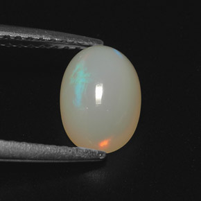 1.05 ct Multicolor Opal Stone, Natural Opal in Oval Cabochon Shape for Sale