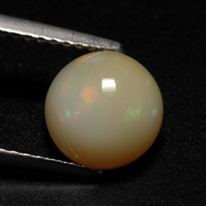 1.48 ct Multicolor Opal Stone, Natural Opal in Round Cabochon Shape for Sale