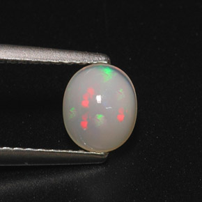 0.70 ct Multicolor Opal Stone, Natural Opal in Oval Cabochon Shape for Sale