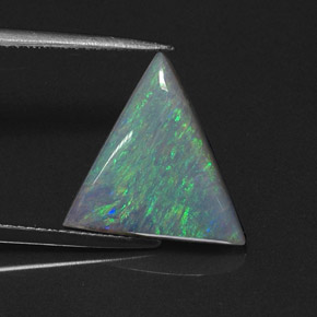 3.97 ct Multicolor Opal Stone, Natural Opal in Trillion Cabochon Shape for Sale