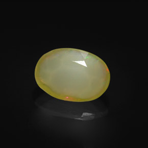 1.52 ct Multicolor Opal Gemstone, Opal Gem in Oval Facet Shape for Sale.