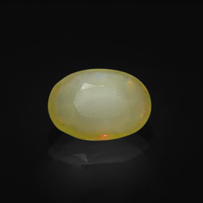 1.52 ct Multicolor Opal Stone, Natural Opal in Oval Facet Shape for Sale