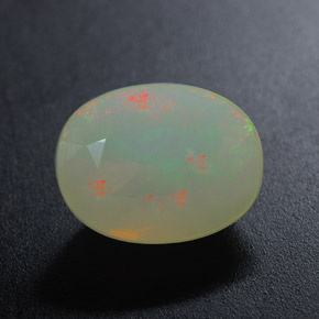 2.90 ct Multicolor Opal Gemstone, Opal Gem in Oval Facet Shape for Sale.