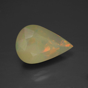 4.14 ct Multicolor Opal Stone, Natural Opal in Pear Facet Shape for Sale