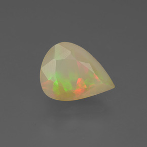 2.88 ct Multicolor Opal Stone, Natural Opal in Pear Facet Shape for Sale