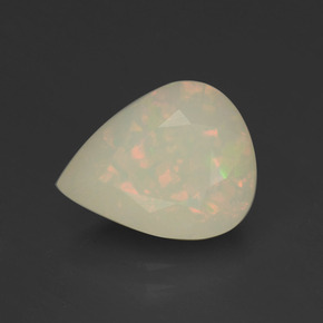 2.85 ct Multicolor Opal Gemstone, Opal Gem in Pear Facet Shape for Sale.