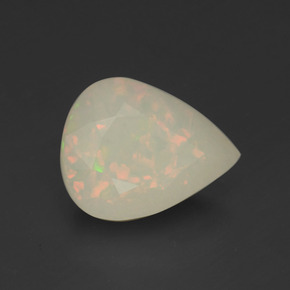2.85 ct Multicolor Opal Stone, Natural Opal in Pear Facet Shape for Sale
