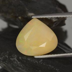 3.17 ct Multicolor Opal Gemstone, Opal Gem in Pear Facet Shape for Sale.