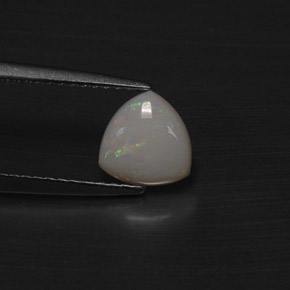 0.60 ct Multicolor Opal Gemstone, Opal Gem in Trillion Cabochon Shape for Sale.