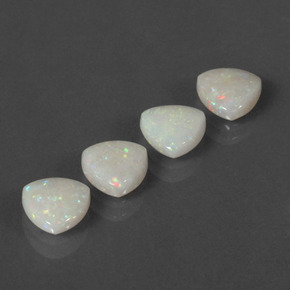 2.90 ct Multicolor Opal Stone, Natural Opal in Trillion Cabochon Shape for Sale