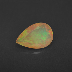 1.70 ct Multicolor Opal Gemstone, Opal Gem in Pear Facet Shape for Sale.