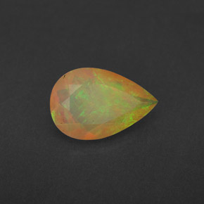 1.70 ct Multicolor Opal Stone, Natural Opal in Pear Facet Shape for Sale
