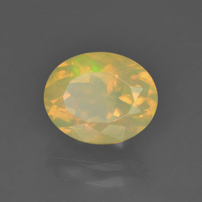 1.85 ct Multicolor Opal Stone, Natural Opal in Oval Facet Shape for Sale