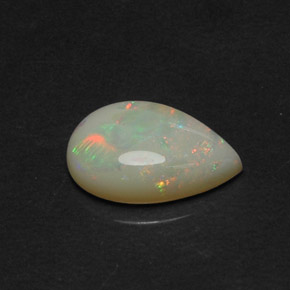 4.17 ct Multicolor Opal Gemstone, Opal Gem in Pear Cabochon Shape for Sale.