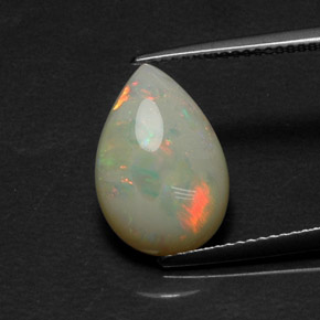4.17 ct Multicolor Opal Stone, Natural Opal in Pear Cabochon Shape for Sale