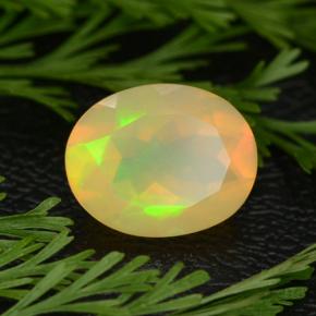 1.69 ct Yellow Opal Stone, Natural Opal in Oval Facet Shape for Sale