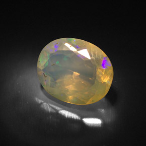 1.43 ct Multicolor Opal Stone, Natural Opal in Oval Facet Shape for Sale
