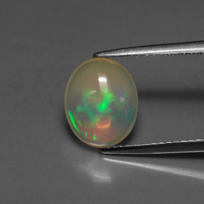 1.68 ct Multicolor Opal Gemstone, Opal Gem in Oval Cabochon Shape for Sale.