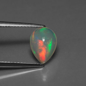 1.40 ct Multicolor Opal Stone, Natural Opal in Pear Cabochon Shape for Sale
