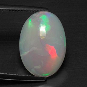 5.49 ct Multicolor Opal Stone, Natural Opal in Oval Cabochon Shape for Sale