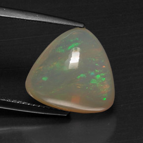 6.17 ct Multicolor Opal Gemstone, Opal Gem in Trillion Cabochon Shape for Sale.
