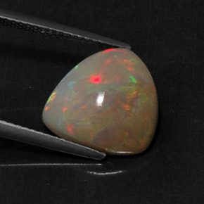 4.22 ct Multicolor Opal Stone, Natural Opal in Trillion Cabochon Shape for Sale