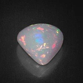 5.83 ct Multicolor Opal Gemstone, Opal Gem in Trillion Cabochon Shape for Sale.