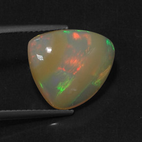 5.22 ct Multicolor Opal Stone, Natural Opal in Trillion Cabochon Shape for Sale