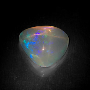 4.71 ct Multicolor Opal Gemstone, Opal Gem in Trillion Cabochon Shape for Sale.