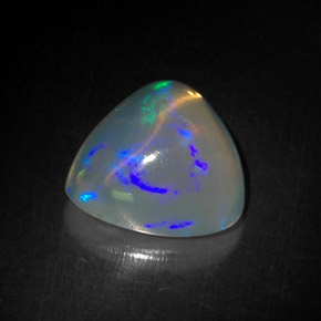 4.71 ct Multicolor Opal Stone, Natural Opal in Trillion Cabochon Shape for Sale