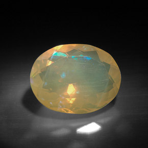 3.16 ct Multicolor Opal Gemstone, Opal Gem in Oval Facet Shape for Sale.