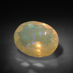 3.16 ct Multicolor Opal Stone, Natural Opal in Oval Facet Shape for Sale