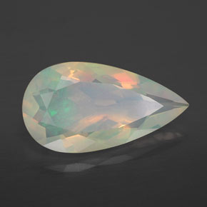 2.73 ct Multicolor Opal Stone, Natural Opal in Pear Facet Shape for Sale