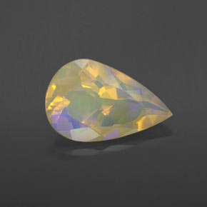 2.62 ct Multicolor Opal Gemstone, Opal Gem in Pear Facet Shape for Sale.